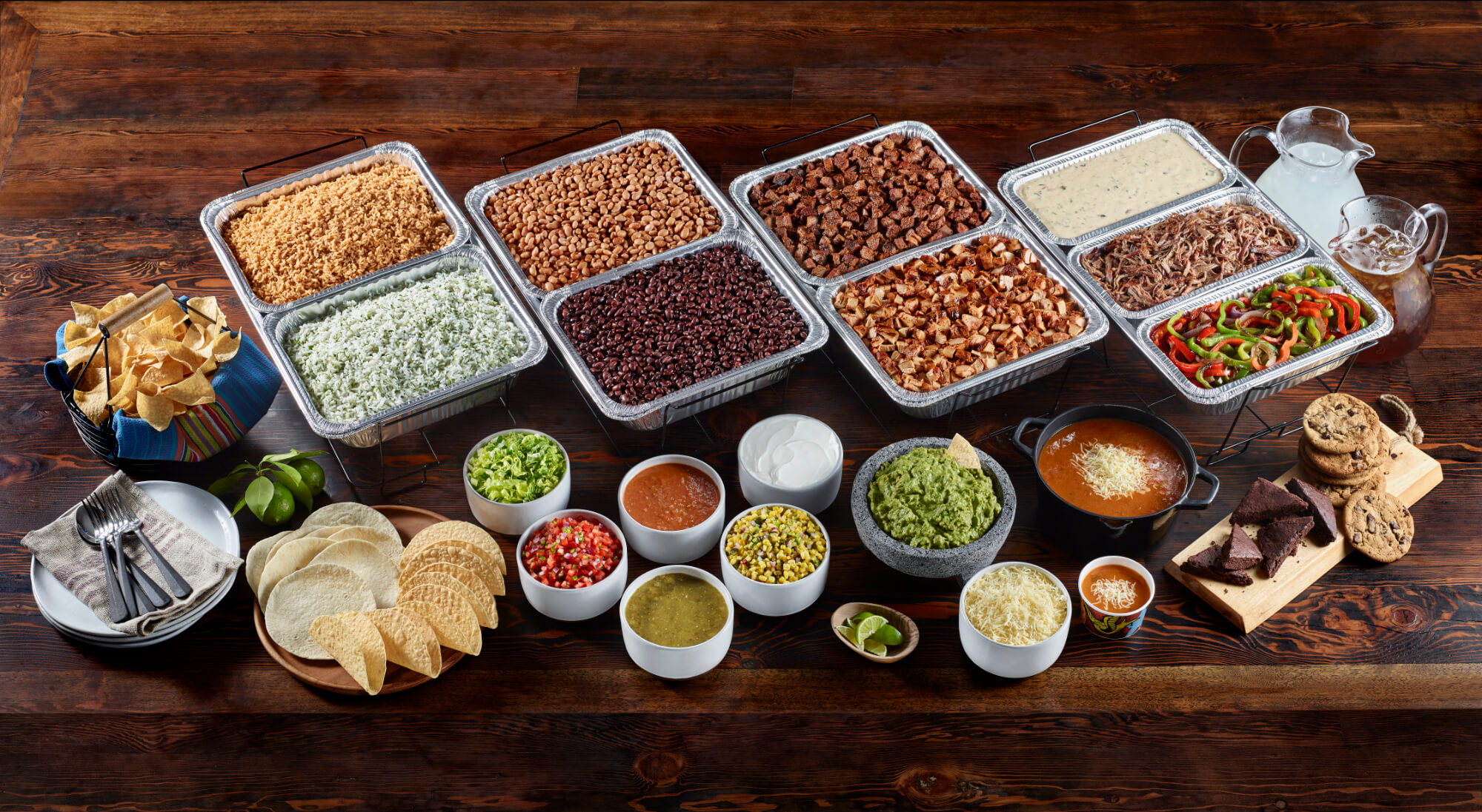 Buffet Style Hot Bar from QDOBA Catering